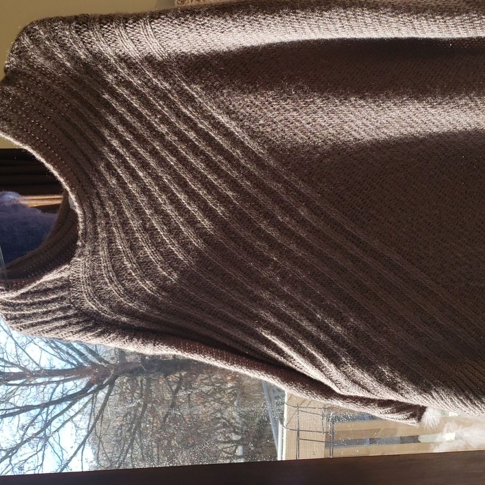 Christopher & Banks Poncho Taupe Gray /Tan OS - Picture 1 of 8